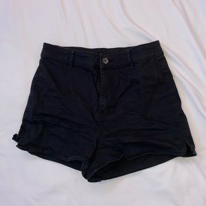 H&M black high waisted jean shorts